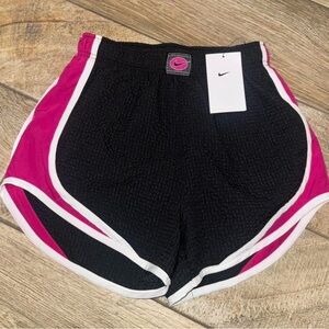 Nike Women's Black and Pink Athletic Running Shorts